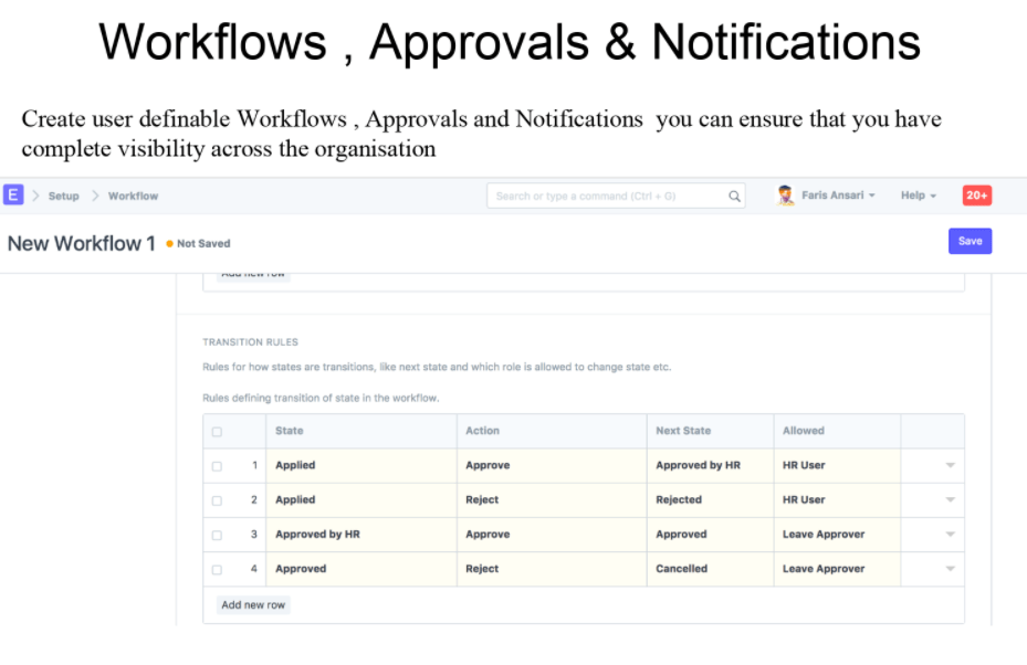 Workflows, Approvals & Notifications